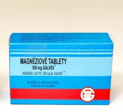 Galvex Magnesii lactas (Magnéziové tablety) 500 mg