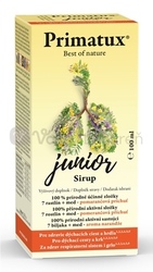 Primatux Junior Sirup na hrdlo a dýchacie cesty