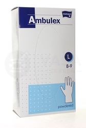 Ambulex Rukavice latexové, nesterilné, púdrované, veľ. L