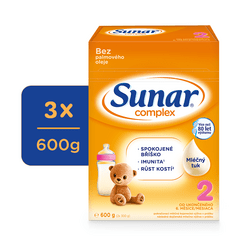 Sunar Complex 2 Multipack Pokračovacie dojčenské mlieko (od ukončeného 6. mesiaca)