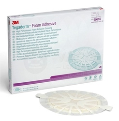 3M Tegaderm Foam Adhesive Penové adhezívne krytie na rany,  ovál (19 x 22,2 cm)