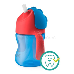 AVENT Hrnček so slamkou a držadlami (0% BPA) pre chlapca (od 9 mesiacov), 200 ml