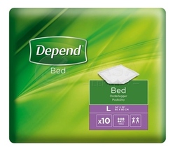 Depend Bed L Absorbčné podložky (60 x 90 cm)