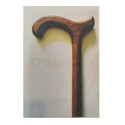 Palica vychádzková drevená, ženská, tmavá, výška 77 cm