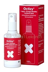 Octizy 1 mg/g + 20 mg/g Dermálny roztokový sprej