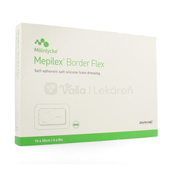 Mepilex Border Flex Samolepivé krytie z mäkkého penového silikónu (15 x 20 cm)