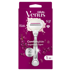 Gillette Venus Comfortglide Sugarberry Platinum Dámsky holiaci strojček + náhradná hlavica