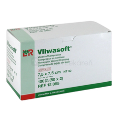 Vliwasoft Kompresy nesterilné, 6-vrstvové (7,5 x 7,5 cm)