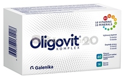 Galenika Oligovit 20 Komplex (10 vitamínov a 10 minerálov)