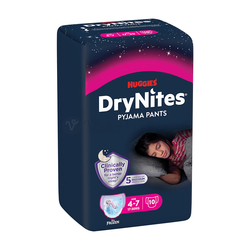 Huggies DryNites M Plienkové nohavičky pre dievčatá (17-30 kg)