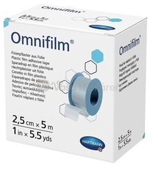 Omnifilm Hypoalergénna fixačná náplasť z transparentnej fólie (2,5 cm x 5 m)
