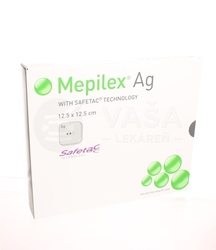 Mepilex Ag Mäkký silikónový bakteriostatický obväz na rany (12,5 x 12,5 cm)