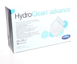 HydroClean Advance Vankúšik na rany, štvorec (7,5 x 7,5 cm)