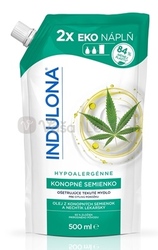 Indulona Konopné semienko Ošetrujúce tekuté mydlo pre citlivú pokožku (Náhradná náplň)