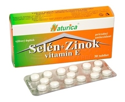 Naturica Selén + Zinok, vitamín E