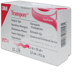 3M Transpore Transparentná polyuretánová náplasť na cievke (2,5 cm x 9,1 m)