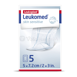 Leukoplast Leukomed Skin Sensitive Textilné krytie s vankúšikom (5 x 7,2 cm)