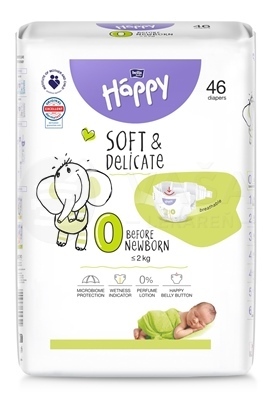 Bella Baby Happy Soft&Delicate 0 Before Newborn Detské plienky (do 2 kg)