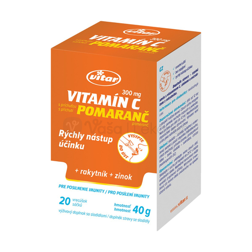 Vitar Vitamín C 300 mg + Rakytník + Zinok