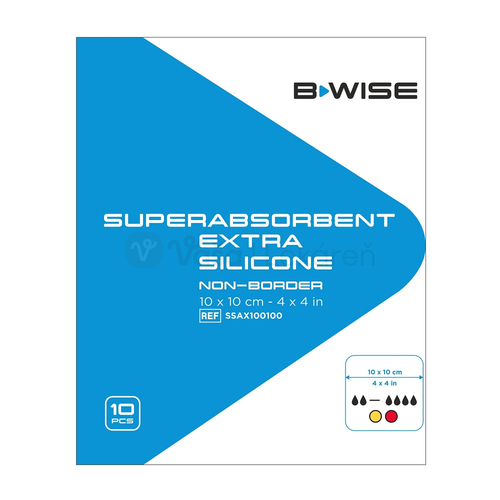 Bwise Krytie na rany superabsorpčné so silikónom (10 x 10 cm)
