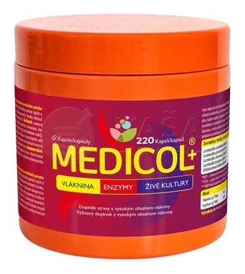 Medicol Plus - Vláknina, Enzýmy, Živé kultúry