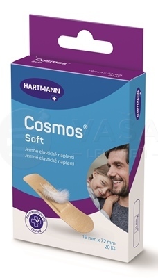 Cosmos Sensitive Jemná náplasť na rany z netkanej textílie na citlivú pokožku (19 x 72 mm)