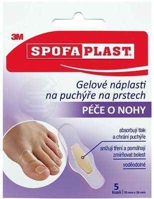 3M Spofaplast č.911N Gélové náplasti na pľuzgiere na prstoch, malé (70 x 26 mm)