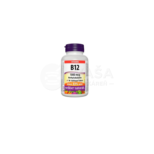 Webber Naturals Vitamín B12 (Metylkobalamín) 1000 mcg