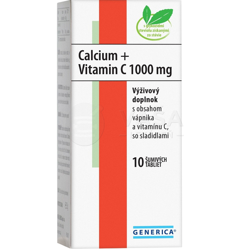 GENERICA Calcium + vitamín C 1 000 mg