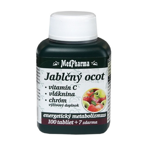 MedPharma Jablčný ocot + Vitamín C + Vláknina + Chróm