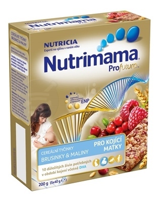 Nutrimama Profutura Cereálne tyčinky Brusnice &amp; Maliny