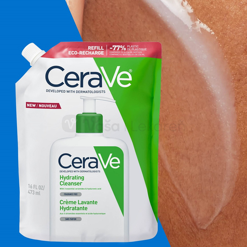 CeraVe Hydratačný čistiaci gél na normálnu až suchú pokožku (Náhradná náplň)