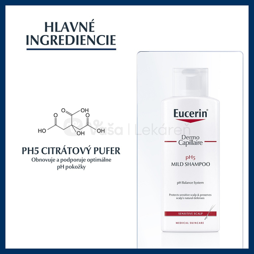 Eucerin DermoCapillaire pH5 Šampón na citlivú pokožku
