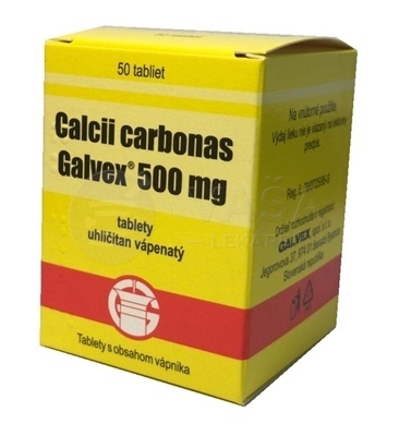Galvex Calcii Carbonas (Kalciové tablety) 500 mg