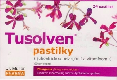 Tusolven Pastilky Afr.pelarg.+vit.c 24ks Dr.mu.xxx