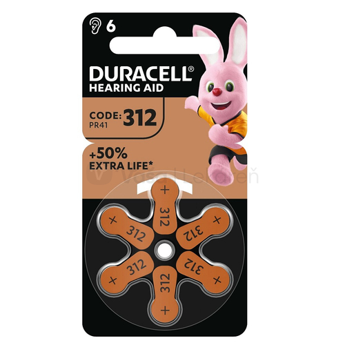 Duracell 312 Easytab Batérie do načúvacích prístrojov