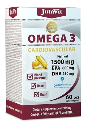 JutaVit Omega 3 Kardiovaskulár 1500 mg (EPA 600 mg, DHA 450 mg)