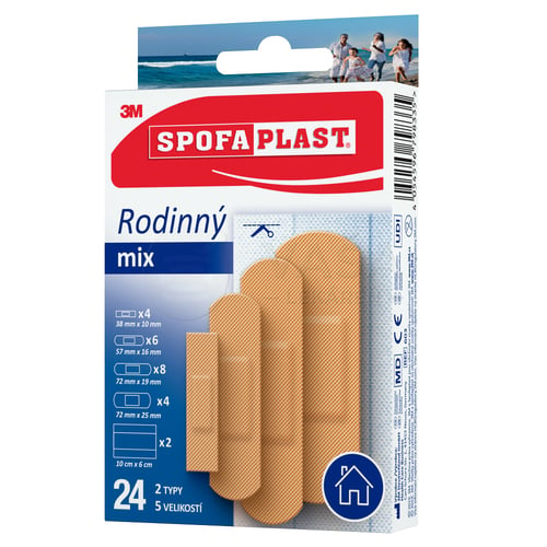 3M SpofaPlast č. 603 Rodinný mix náplasti (5 veľkostí, 2 typy)