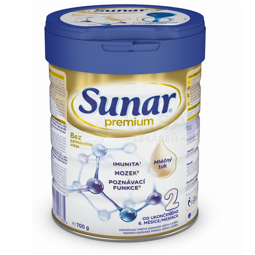 Sunar Premium 2 Pokračovacie dojčenské mlieko (od ukončeného 6. mesiaca)