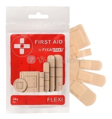 FIXAplast First Aid Flexi Mix Elastická náplasť (rôzne veľkosti a tvary)