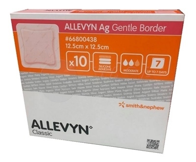 Allevyn Ag Gentle Border Krytie na rany s obsahom striebra (12,5 x 12,5 cm)