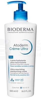 Bioderma Atoderm Krém Ultra Hydratačný a ultra výživný telový krém (neparfumovaný)