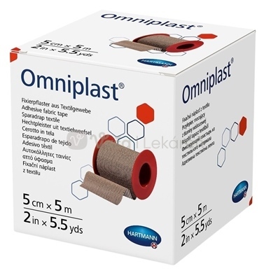 Omniplast Náplasť textilná na cievke (5 cm x 5 m)