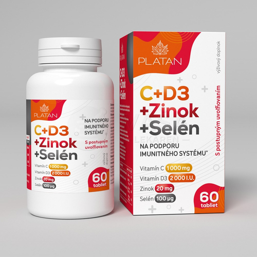Platan Vitamín C + D3 + Zinok + Selén