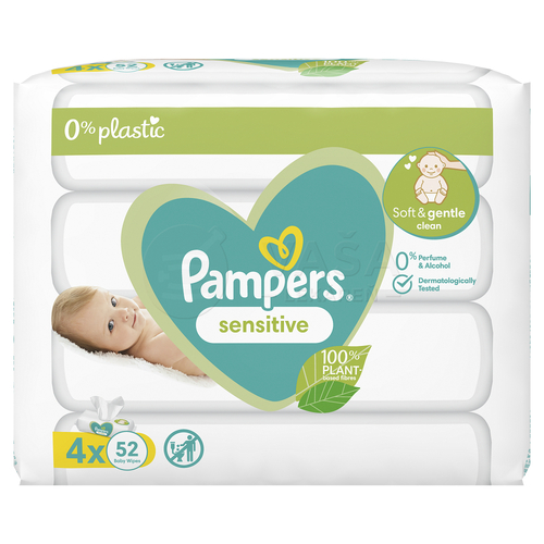 Pampers Sensitive Vlhčené obrúsky (4 balenia)