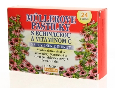 Müllerove pastilky s echinaceou a vitamínom C (na imunitu)