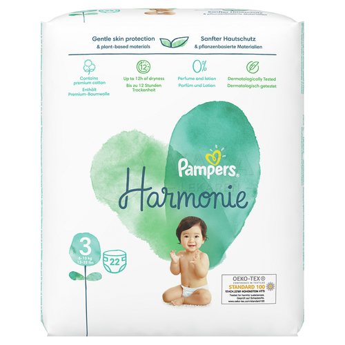 Pampers Harmonie 3 Detské plienky (6-10 kg)