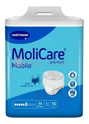 MoliCare Premium Mobile 6 kvapiek M Naťahovacie plienkové nohavičky