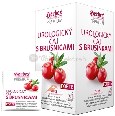 Herbex Premium Urologický čaj s brusnicami Forte