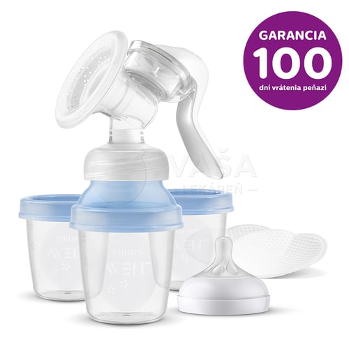 AVENT Manuálna odsávačka mlieka s VIA systémom SCF430/13 (Set)